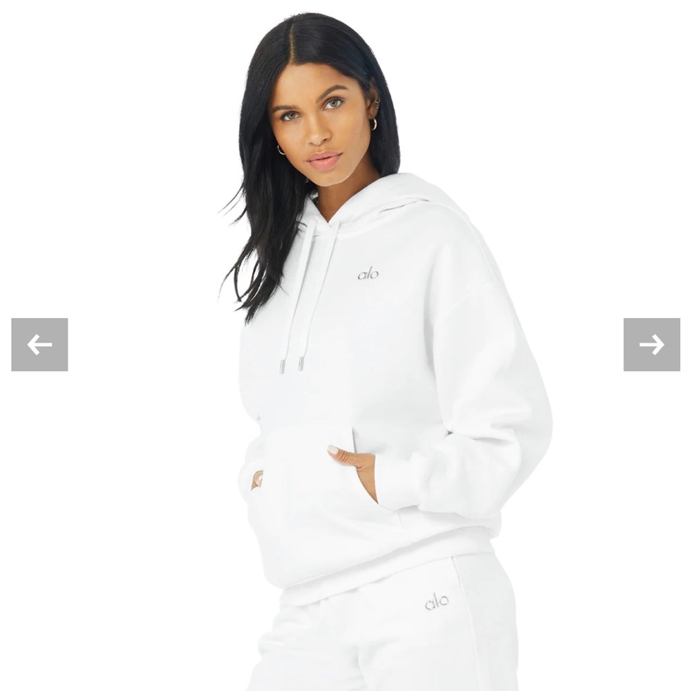 ALO WHITE ACCOLADE HOODIE